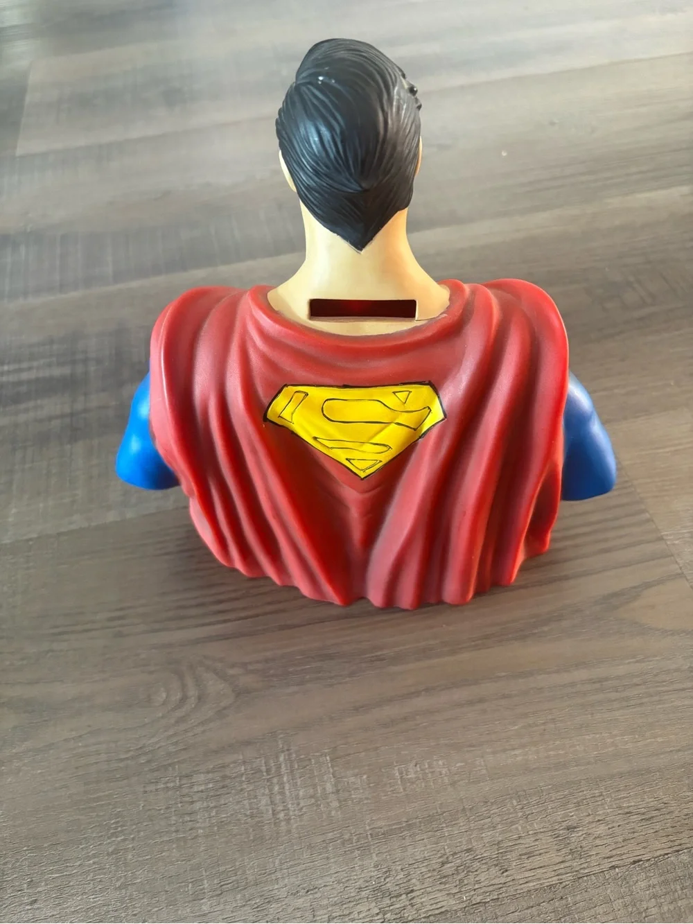 DC Superman Coin Bank in Blue, Red, Yellow and Gold Accent
